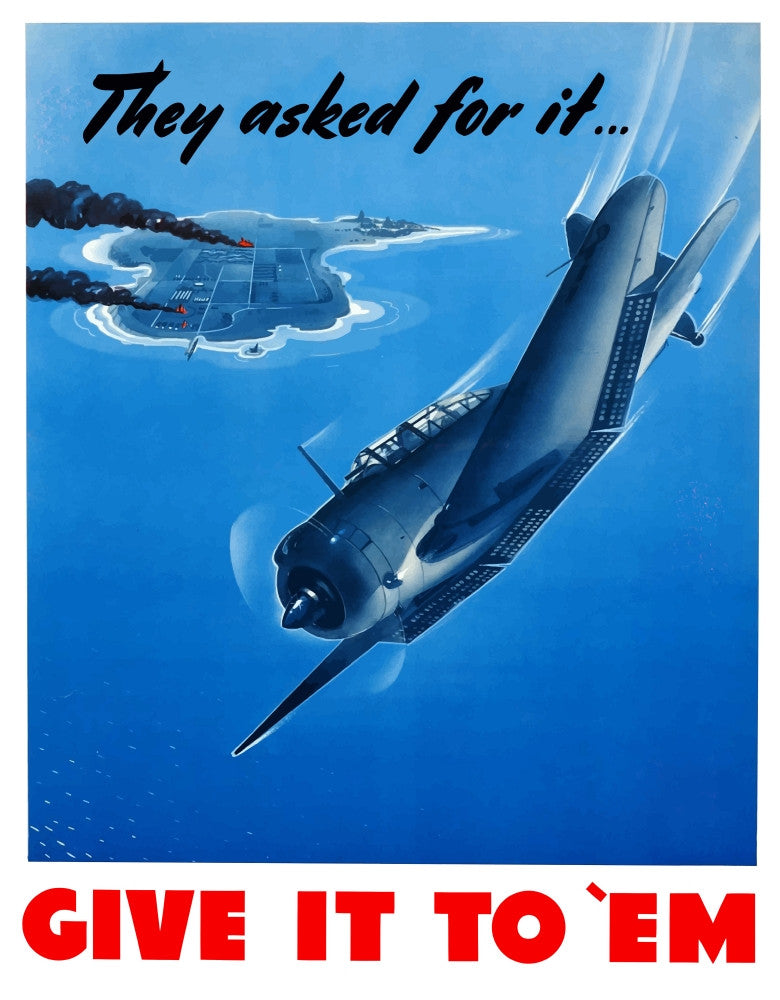 Digitally Restored World War II Propaganda Poster Print