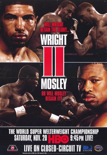 Winky Wright vs Shane Mosley Movie Poster 11x17