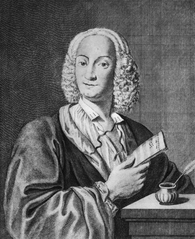 Antonio Vivaldi Line Engraving Print by François La Cave