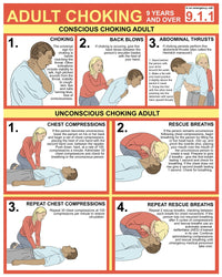 Choking First Aid Chart Fine Art Print by Gwen Shockey
