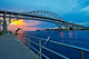 Blue Water Bridge at Dusk Fine Art Print by Panoramic Images