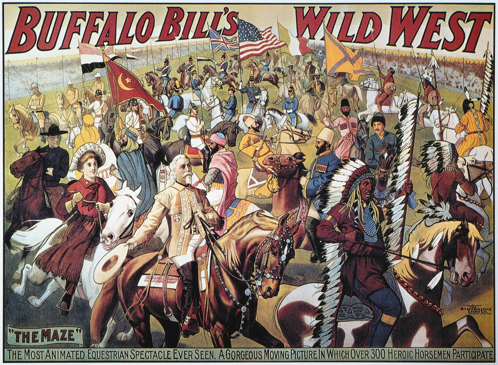 Buffalo Bill Wild West Show Poster Print, 1908 by Granger Collection