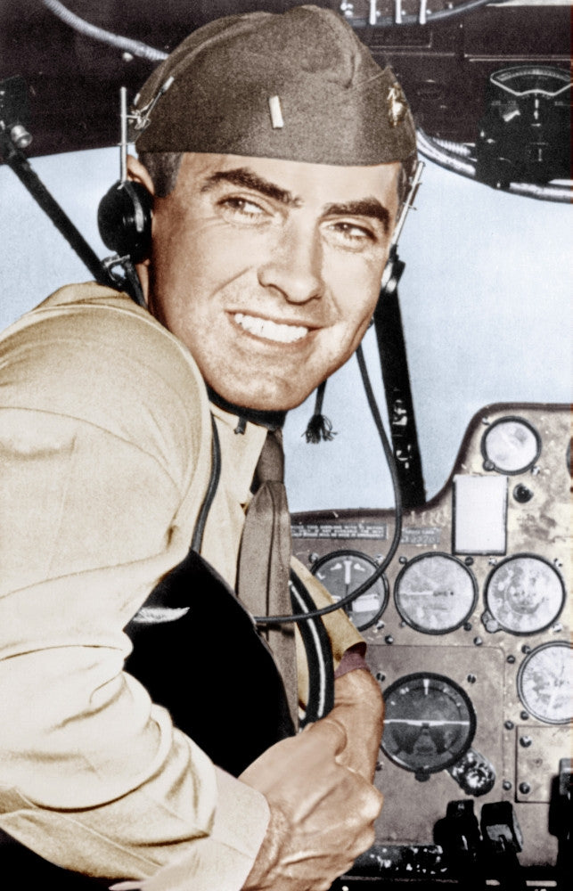 Marine Lieutenant Tyrone Power Photo Print - Naval Air Training Center, 1944