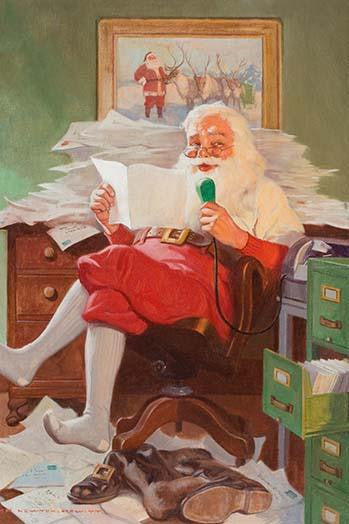 Santa's Thoughts Fine Art Print by John Newton Howitt