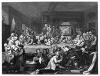 Hogarth: Election - Humours of an Election Entertainment Steel Engraving by William Hogarth (1860) | Poster Print