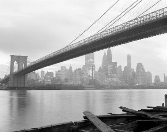 Brooklyn Bridge and Manhattan Skyline Poster Print - USA