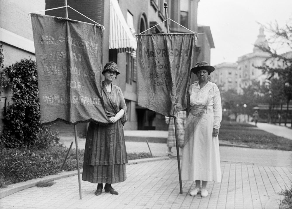 Suffragettes Rallying for Women's Rights - 1918 Photograph Print