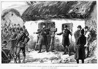 Irish Land League 1887 Fine Art Print - Priest Chained to Gate
