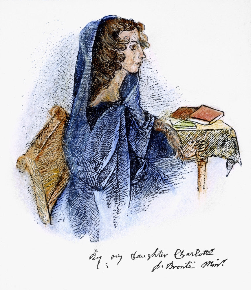 Ann Bronte Pencil Drawing Fine Art Print by Charlotte Bronte
