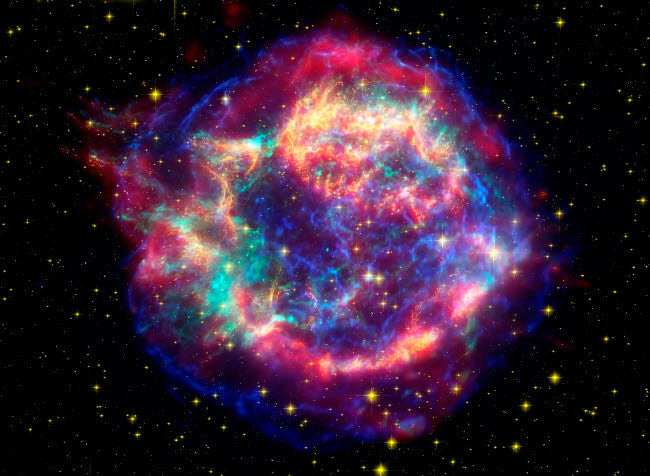 Supernova Remnant Cassiopeia A Fine Art Print by Stocktrek Images