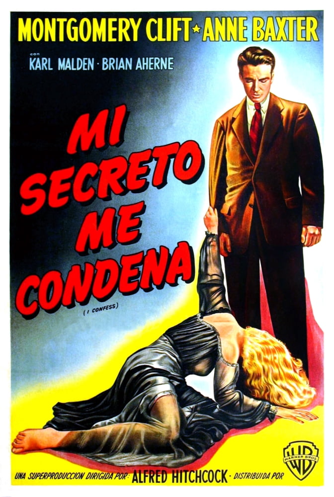 I Confess movie poster print featuring Montgomery Clift, 1953.