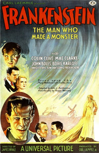 Frankenstein 1931 movie poster masterprint featuring classic cast.