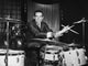 Buddy Rich portrait poster print capturing the essence of jazz music.