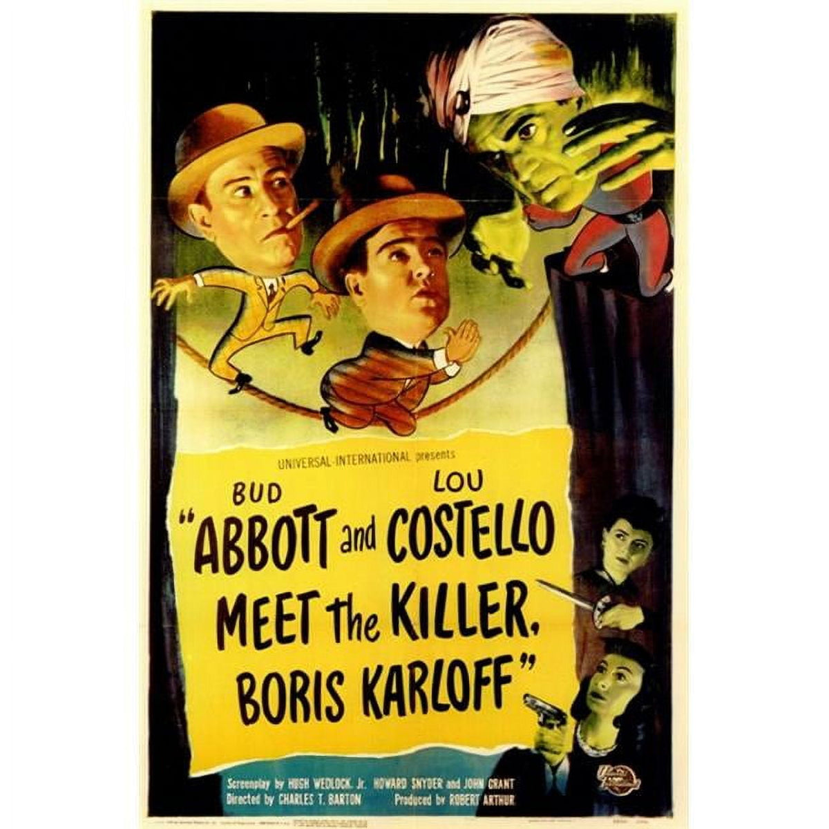 Abbott & Costello Meet the Killer B. Karloff Movie Poster 11x17
