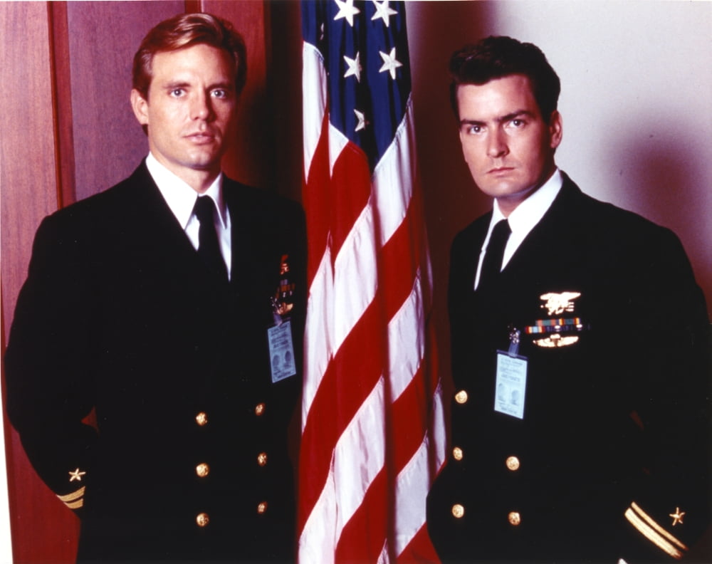 Michael Biehn posed in military uniform group portrait photo print.