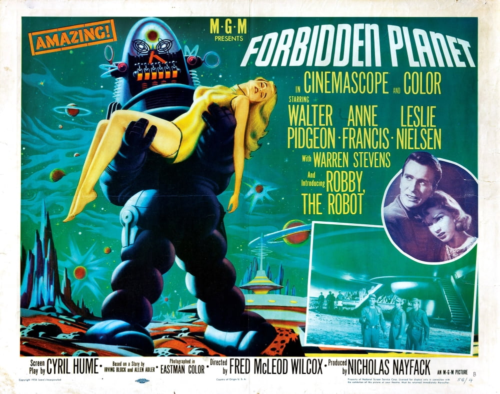 Forbidden Planet Still Poster Print showcasing classic sci-fi art.