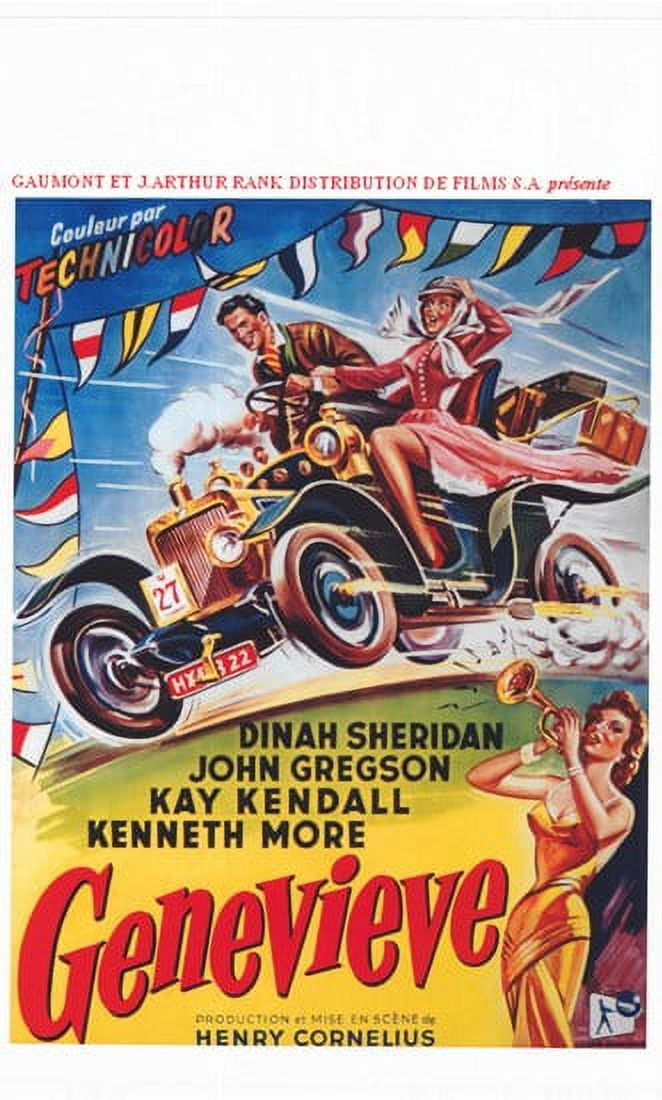 Genevieve Movie Poster 11x17 print featuring vibrant colors.