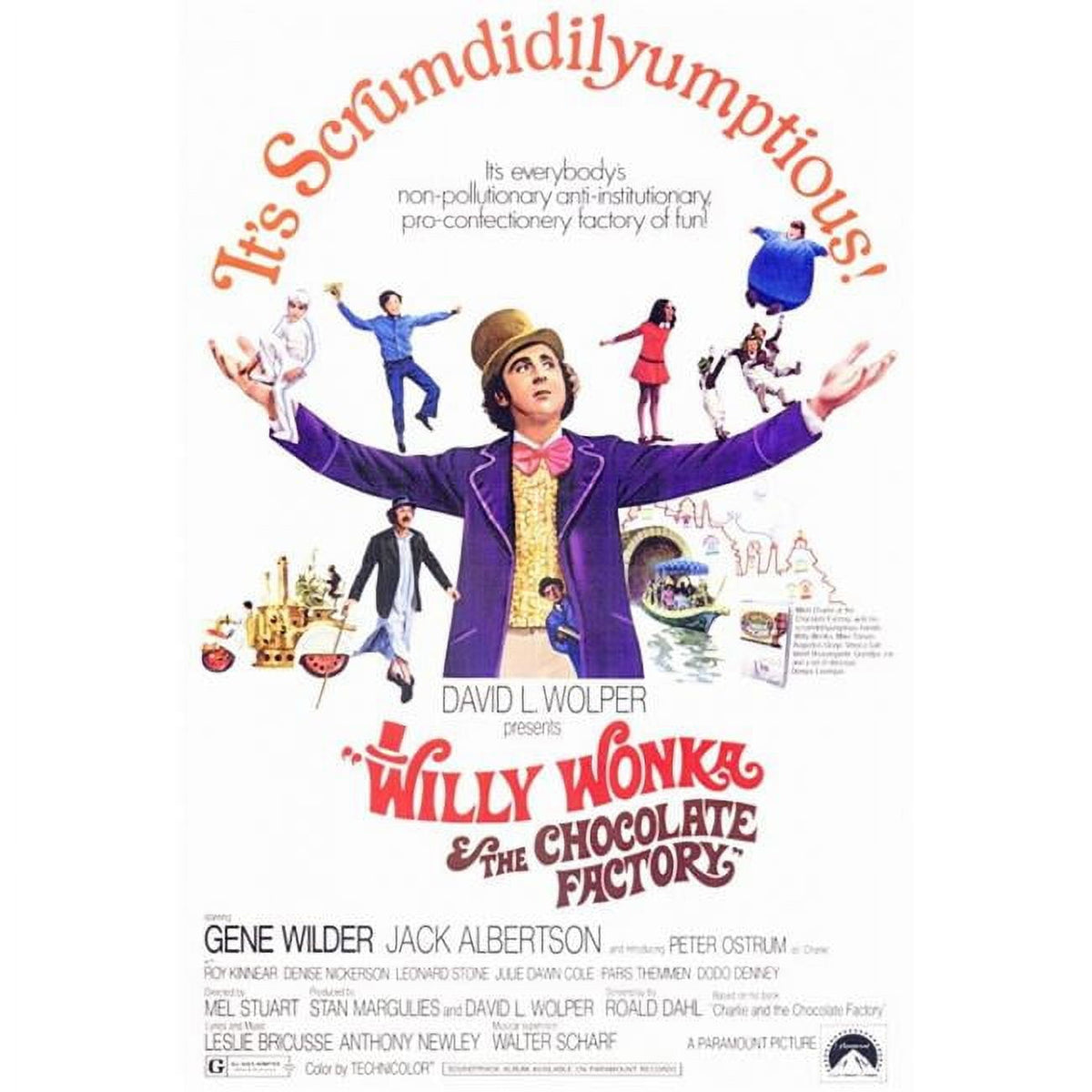 Willy Wonka & the Chocolate Factory Movie Poster Print 27x40