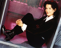 Stylish photo print of Lauren Graham posed in a suit.