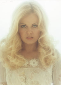 Sally Struthers posed portrait photo print in white dress