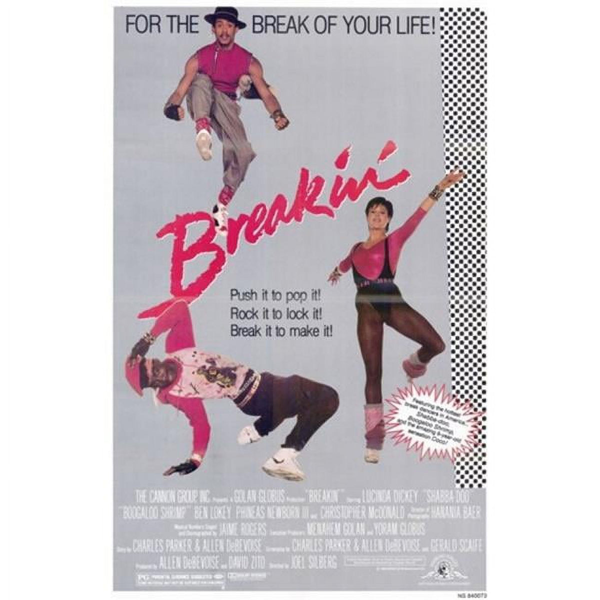 Breakin' Movie Poster featuring iconic dance imagery in 11x17 size.
