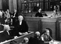 Witness for the Prosecution 1957 photo poster print featuring Charles Laughton and Tyrone Power.