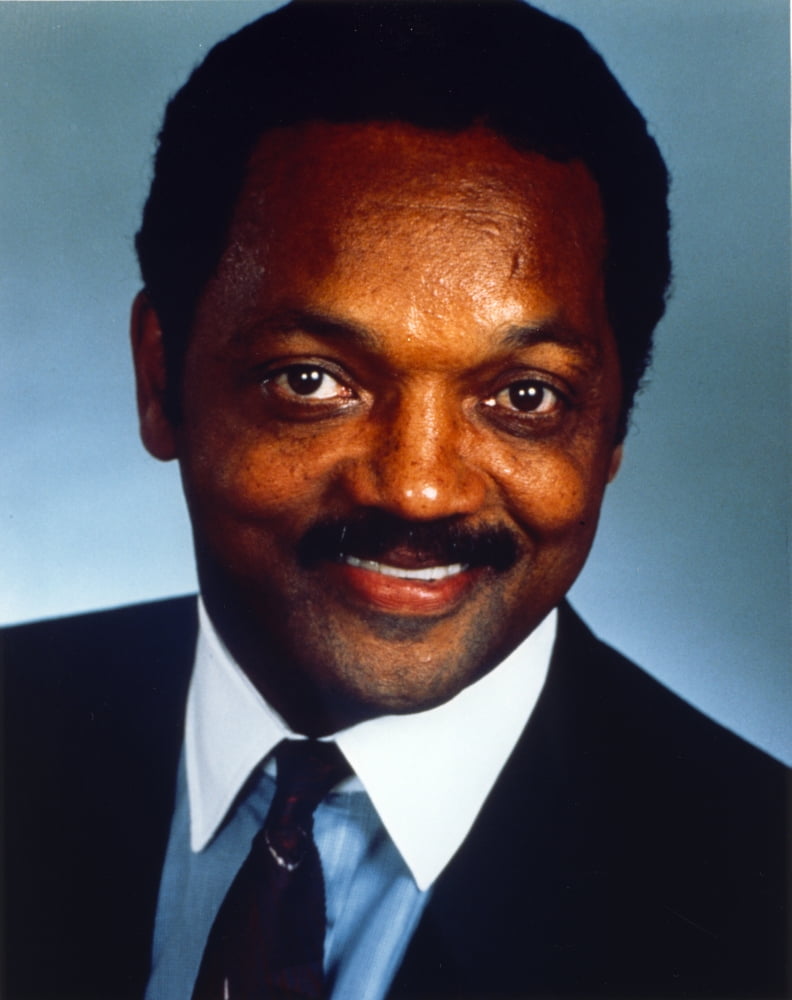 Close-up portrait photo print of Jesse Jackson, capturing his inspiring presence.