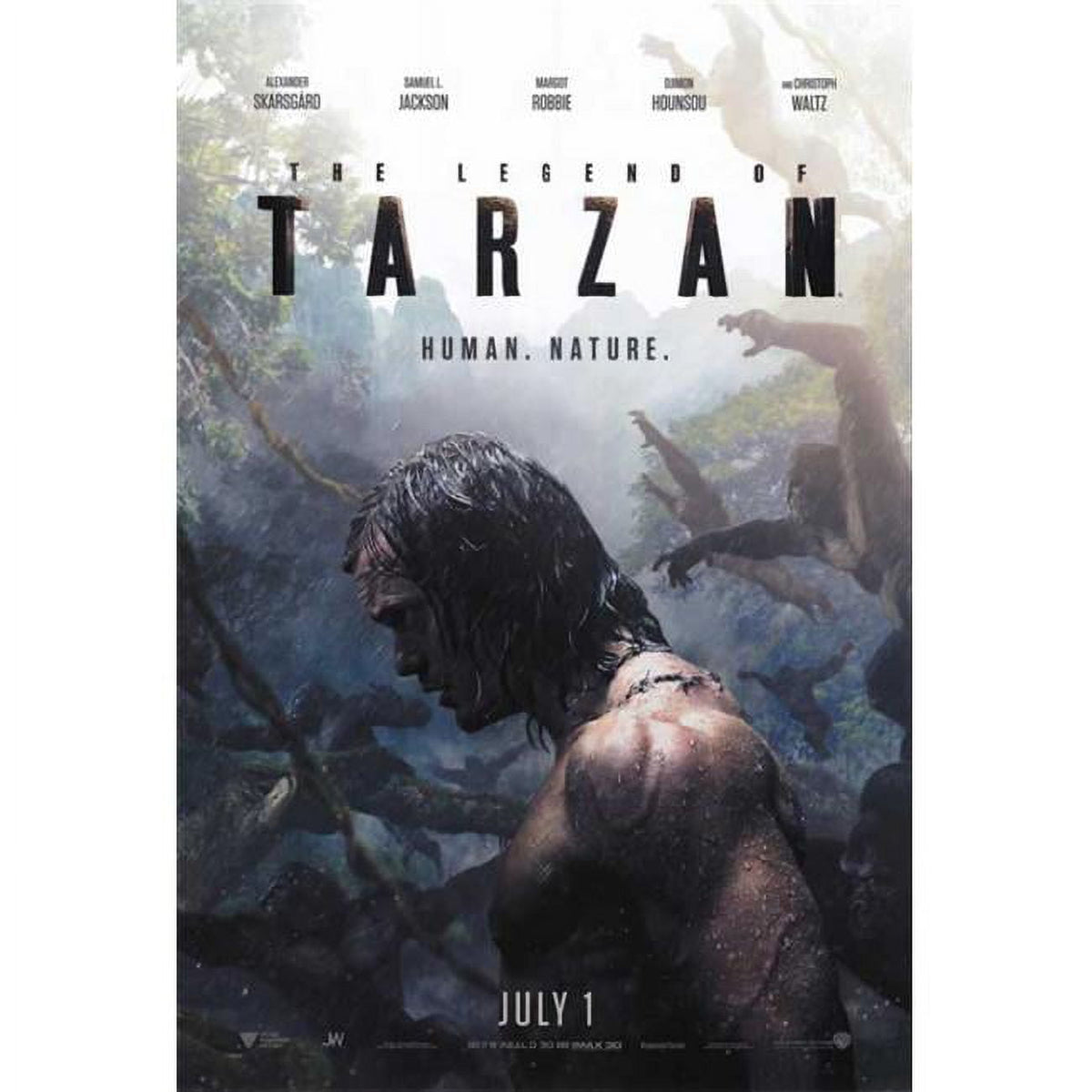 The Legend of Tarzan movie poster 27x40 print showcasing action and adventure.