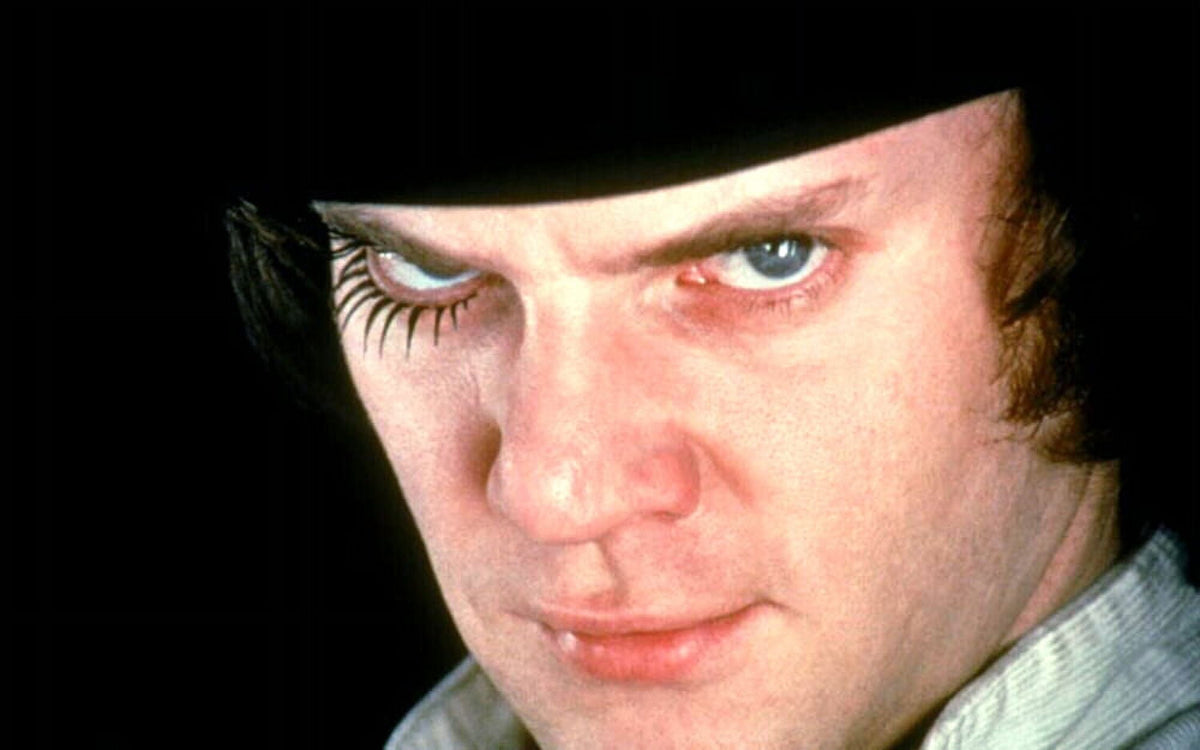 A Clockwork Orange photo poster print featuring Malcolm McDowell