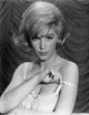 Stella Stevens black and white photo print in a spaghetti strap dress