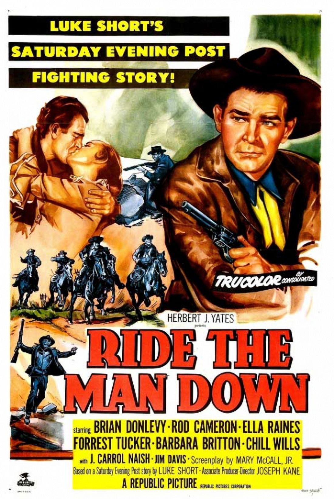 Ride the Man Down Movie Poster - 11x17 print showcasing cinematic art.