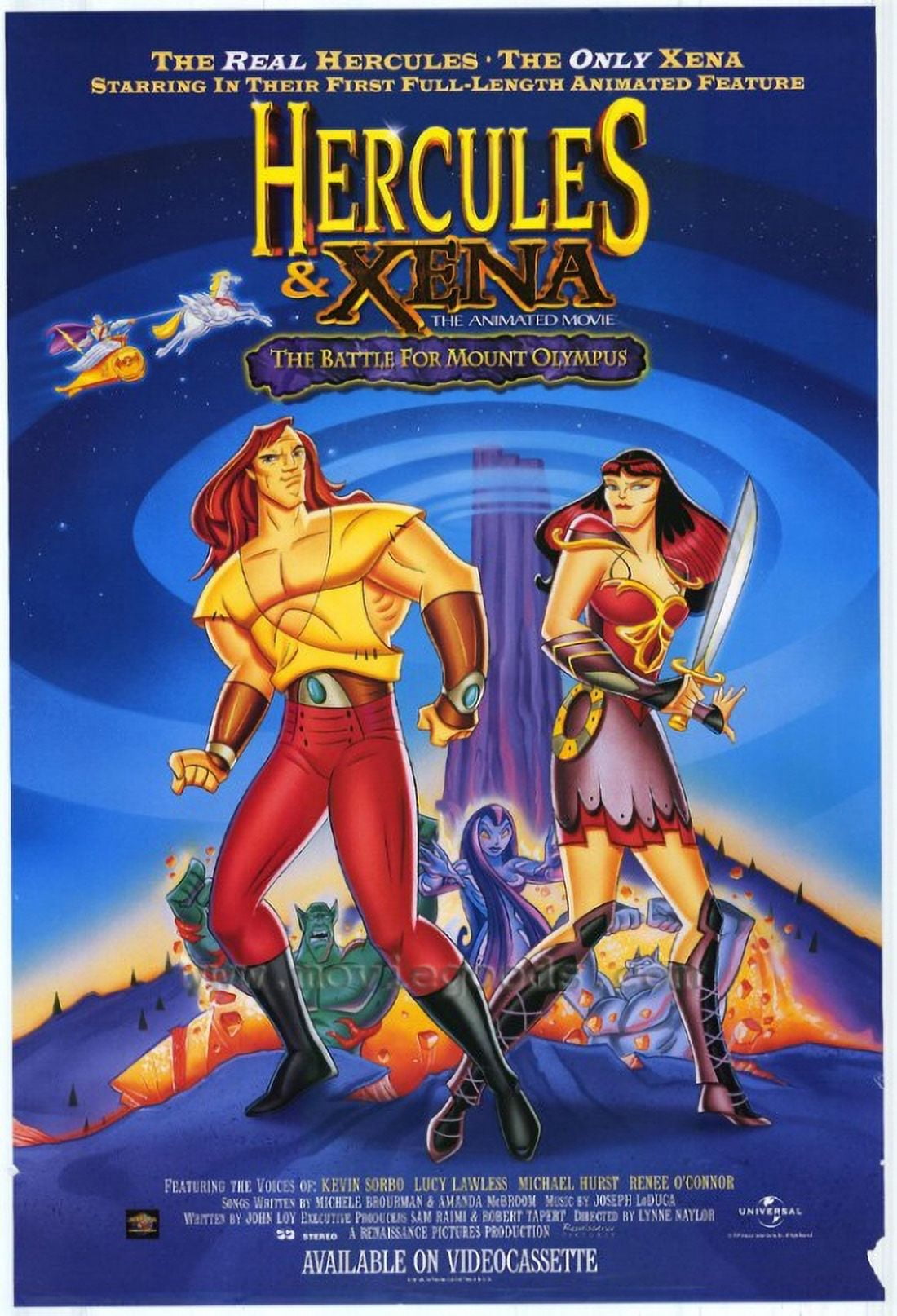 Hercules and Xena: The Battle for Mount Olympus movie poster 11x17