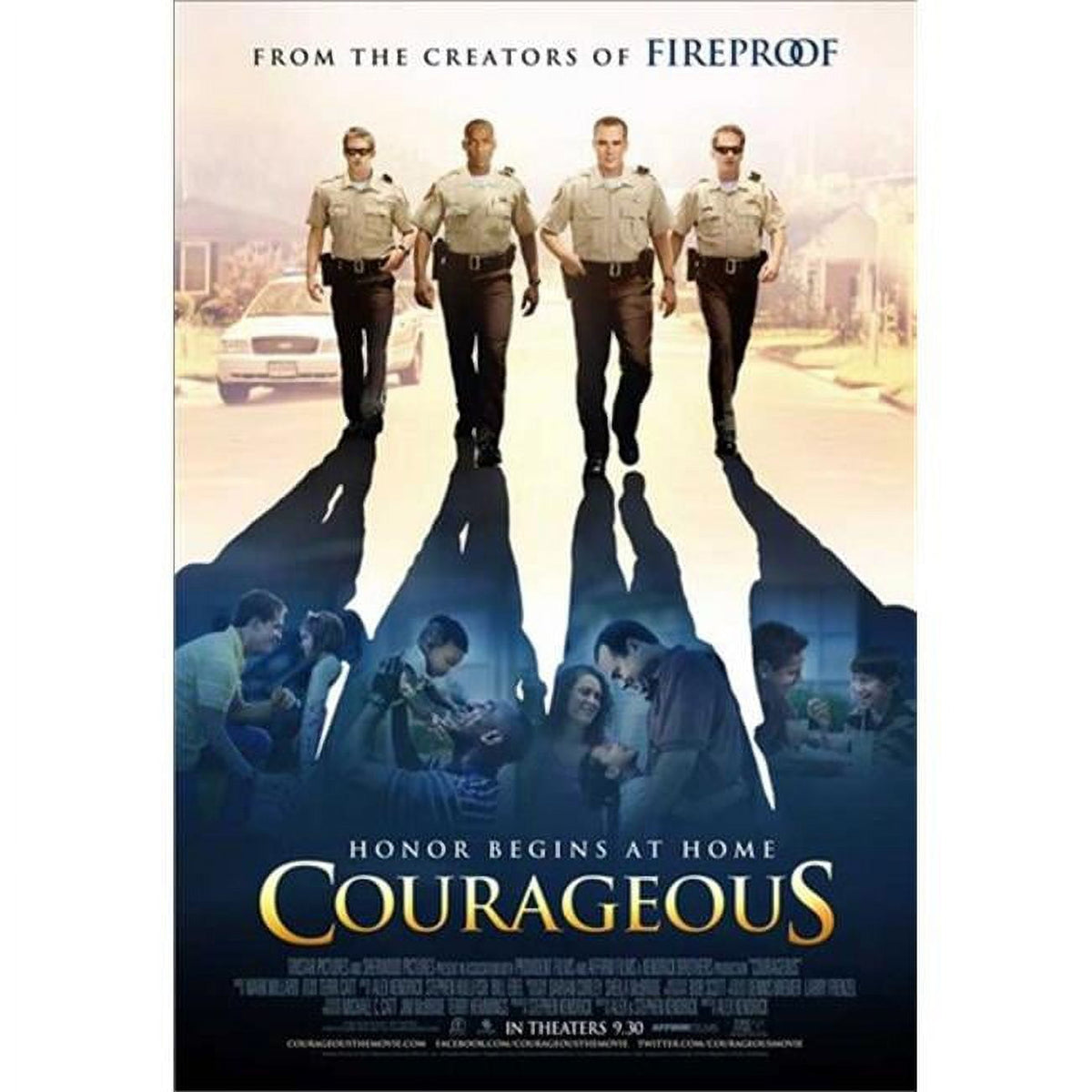 Courageous Movie Poster in 11x17 size featuring inspirational design.