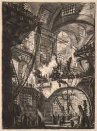 The Smoking Fire art print by Giovanni Battista Piranesi, 1761, available in multiple sizes.
