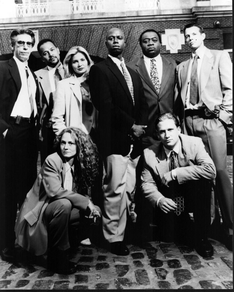 Black and white photo print of Homicide: Life On The Street cast.