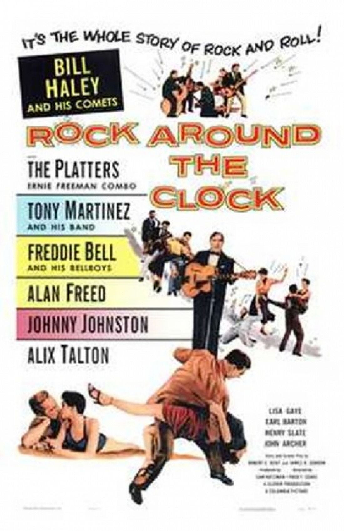 Rock Around the Clock classic movie poster in 11x17 size.