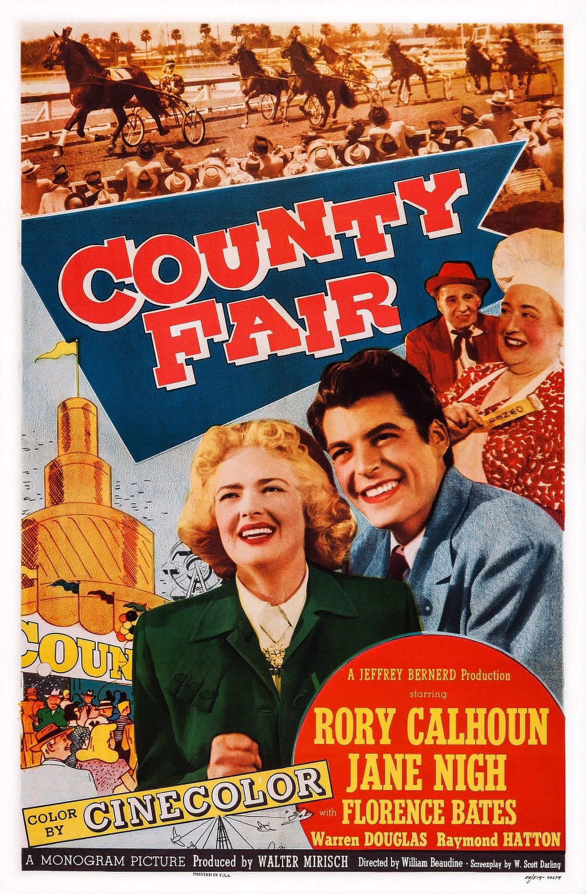 County Fair Movie Masterprint Poster featuring iconic film art from the 1950 movie.