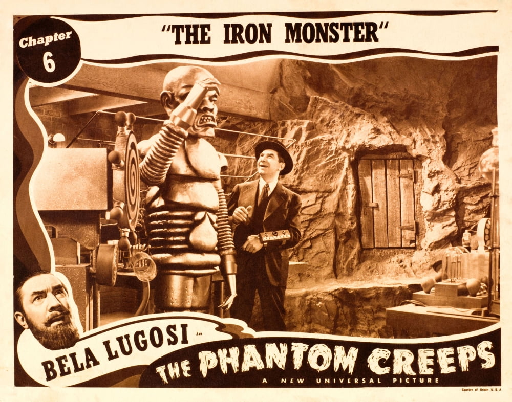 'The Phantom Creeps: Chapter 6 - The Iron Master' movie poster print featuring Bela Lugosi