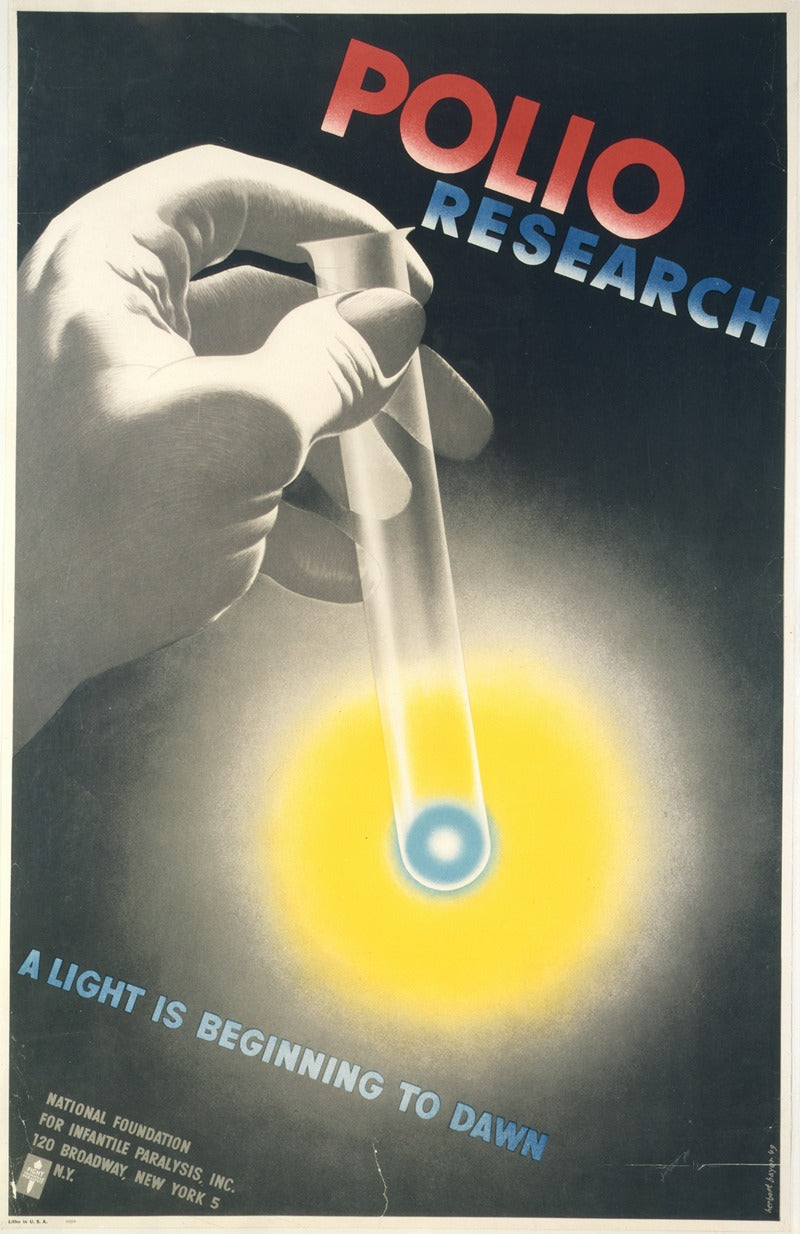 Polio Research A Light is Beginning to Dawn Poster Print by Herbert Bayer