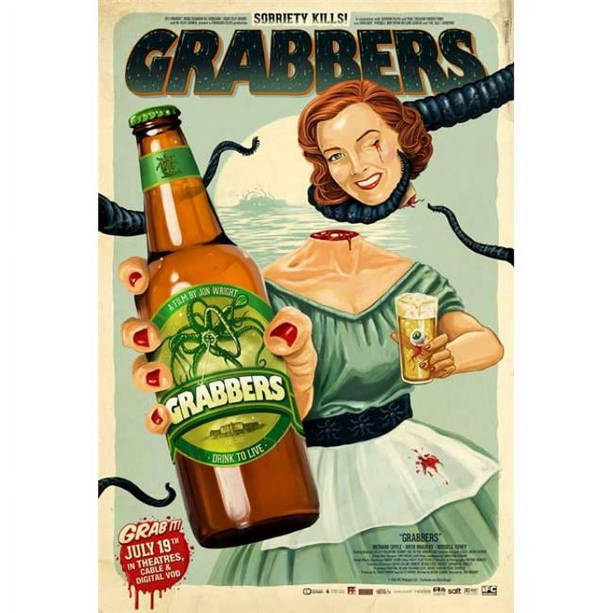 Grabbers Movie Poster 27 x 40 - perfect for home decor