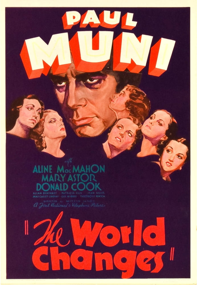 The World Changes Center movie poster print featuring Paul Muni 1933