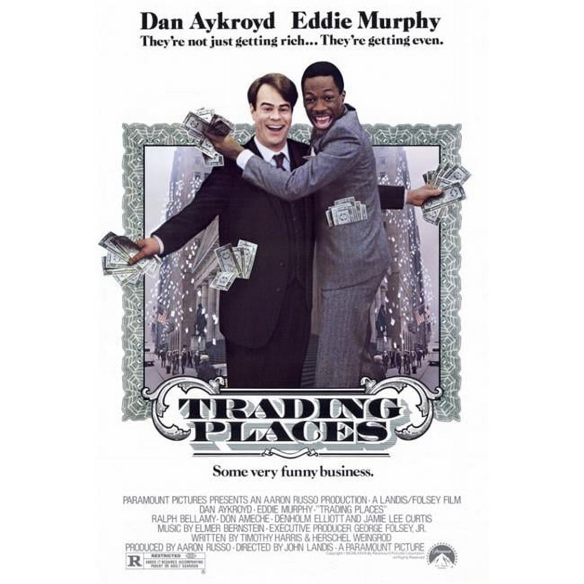 Trading Places Movie Poster Print featuring iconic film imagery.