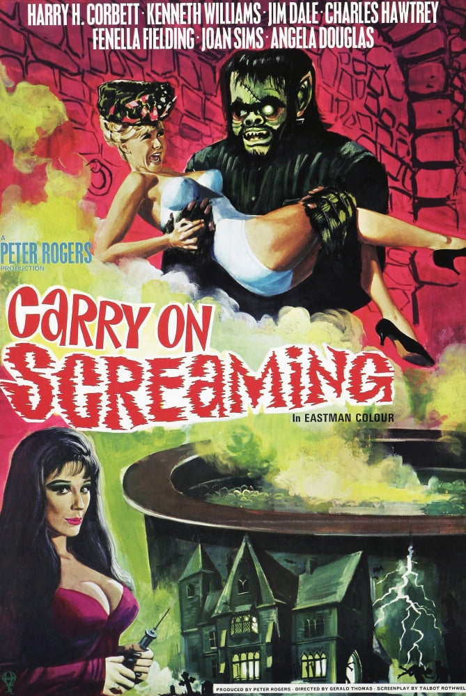 Carry On Screaming Fine Art Poster Print showcasing classic horror-comedy artwork.