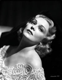 Madeleine Carroll posed in white elegant dress photo print