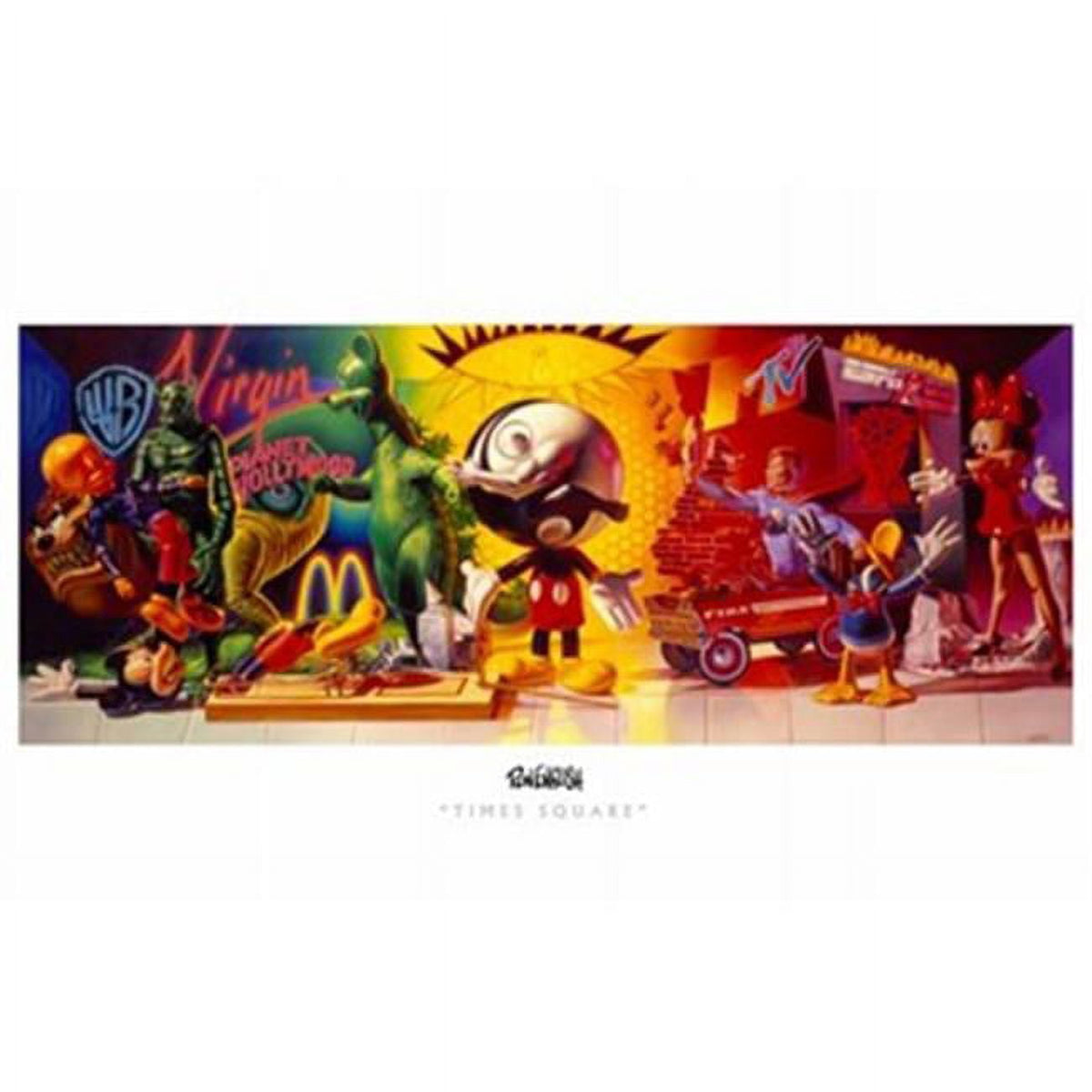 Times Square Movie Poster print showcasing vibrant city lights and bustling streets.