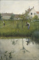 The Old Man and the Nursery Garden Art Print by Carl Larsson