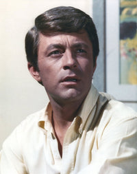 Bill Bixby portrait photo print in yellow long sleeve shirt, available in multiple sizes.