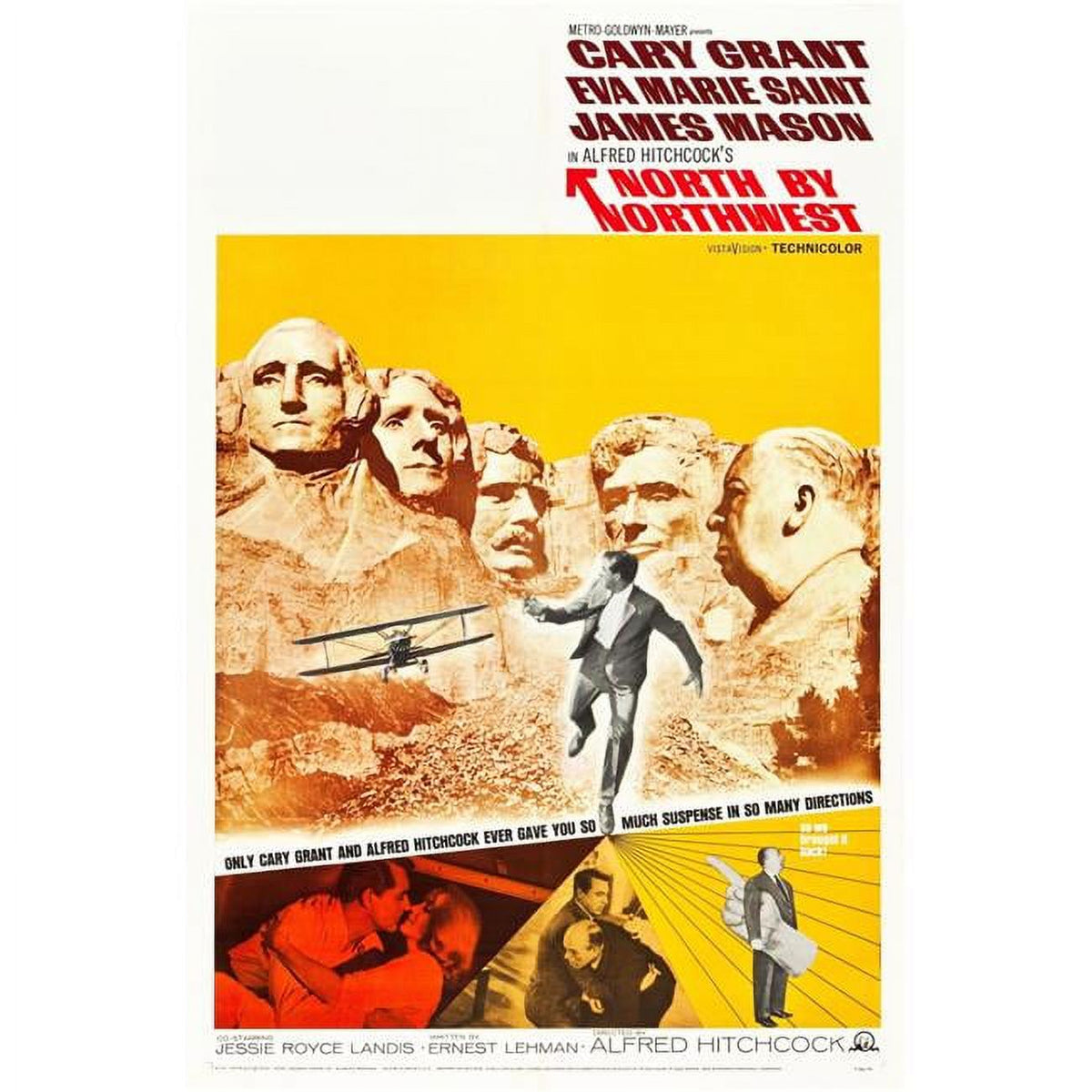 North by Northwest Movie Poster Masterprint featuring Cary Grant and Eva Marie Saint