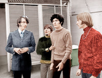 1968 photo print of The Monkees featuring Micky Dolenz, Davy Jones, Michael Nesmith, and Peter Tork.