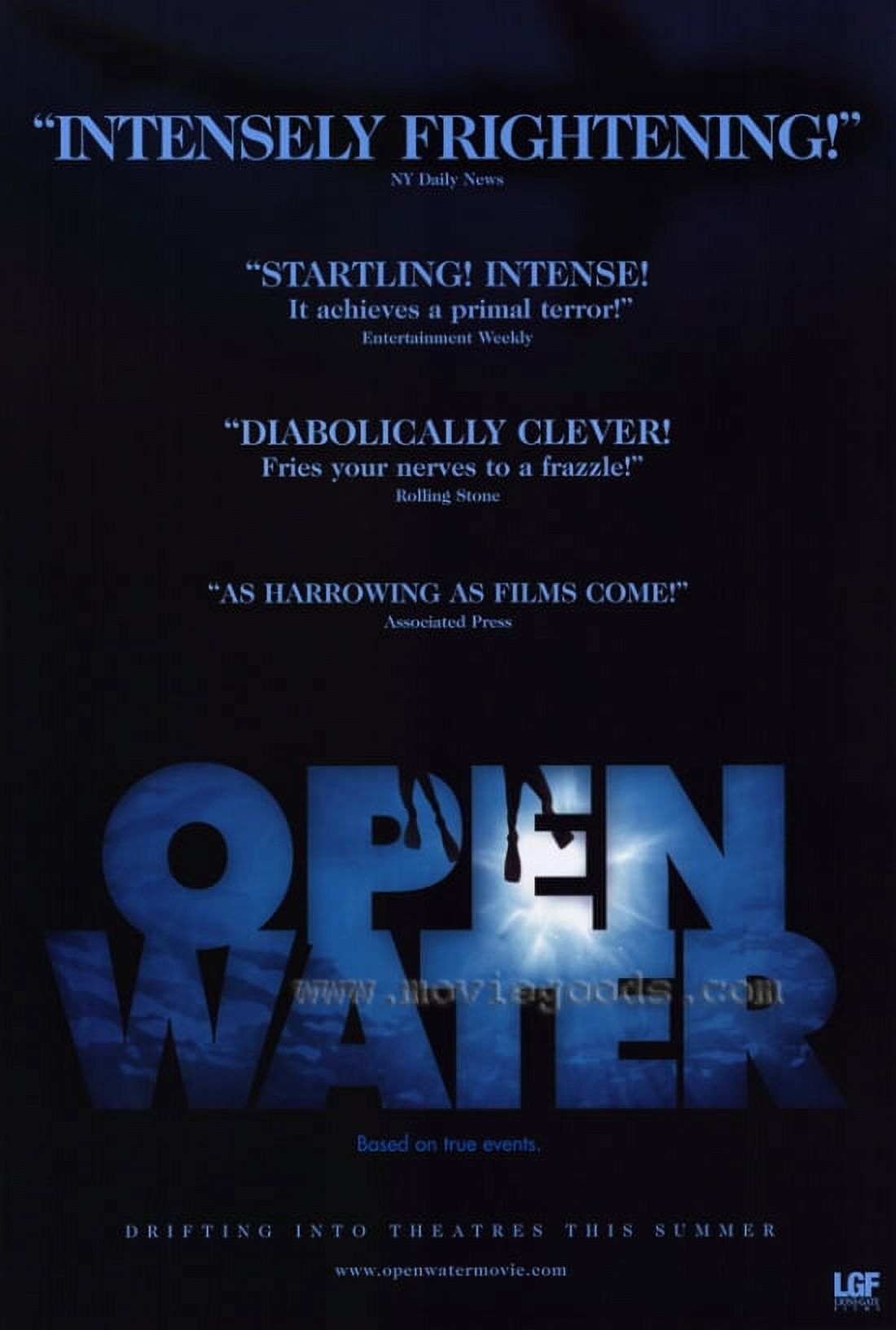 Open Water Movie Poster Print 27x40 featuring gripping suspense.